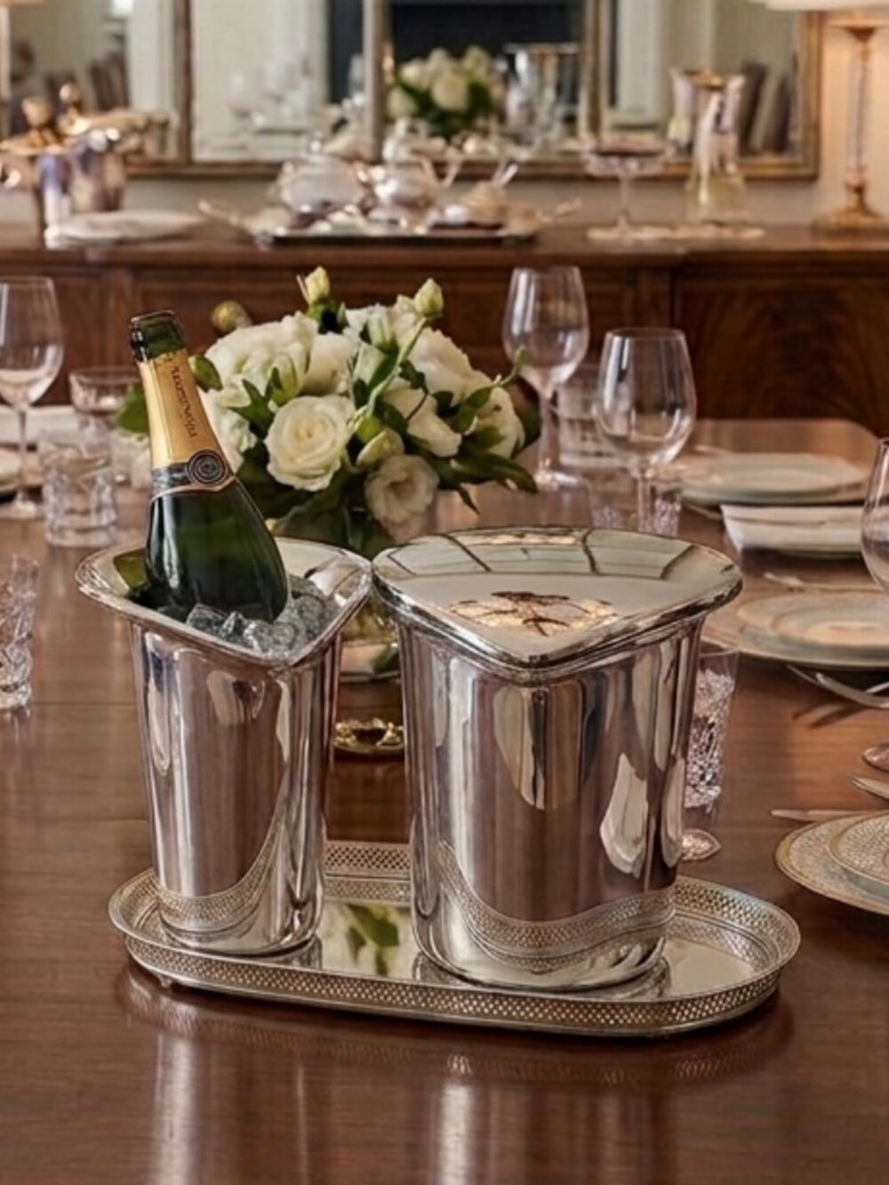Georg Jensen Ice Bucket & wine cooler set
